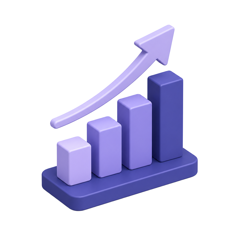 Graphique en hausse : productivité